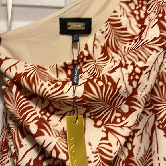 Alexia Admor - Asymmetrical one shoulder dress - Brown Palm - Size 12 - Picture 2 of 2